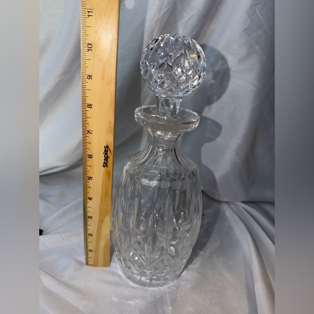 Authentic Waterford Crystal Lismore Spirit Decanter with Stopper - Signed - 10" - Picture 4 of 12